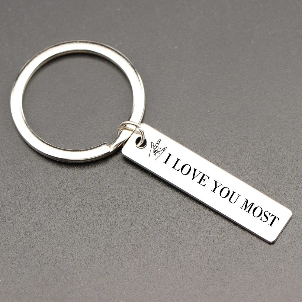 1PCS Boyfriend/Girlfriend ychain Love you Gesture Keyring I You More ILove Most Couples Keychain Keyfob Fashion Lovers | Украшения и