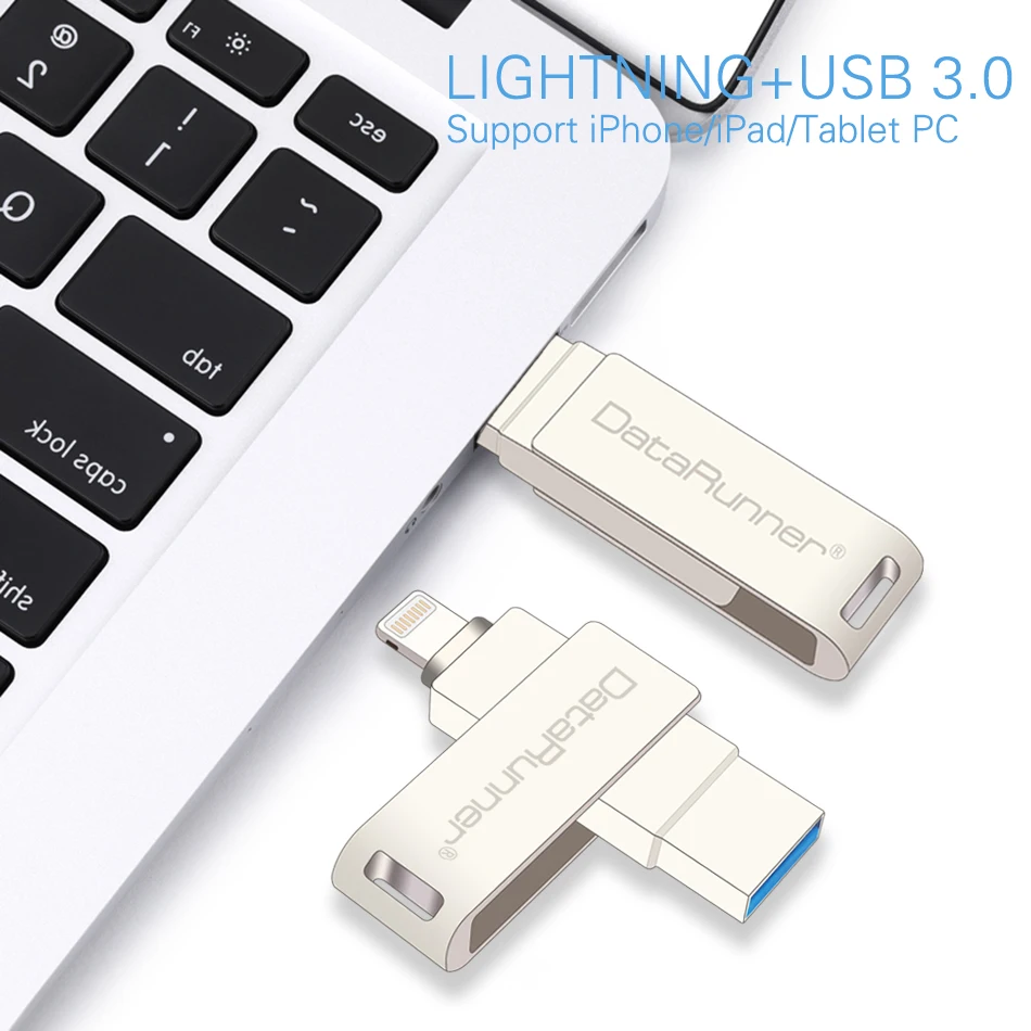 DataRunner OTG USB флеш накопитель 128 ГБ флешка 3 0 8 16 32 64 Флешка для iPhone/iPad/PC|USB