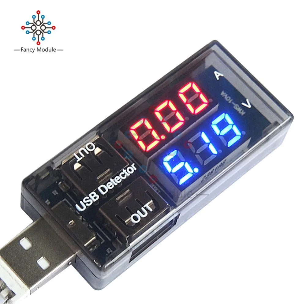 USB-измеритель напряжения и силы тока зарядный детектор вольтметр-амперметр