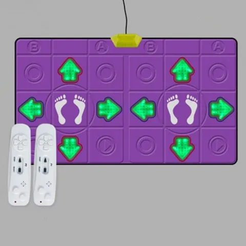 Массажное покрывало для танцев, 15 мм, с датчиком движения, коврик для йоги, ПК, ТВ-игр, фитнеса, физических упражнений, 2 пульта дистанционного управления - изображение