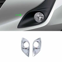 car accessories exterior decoration abs chrome front fog lamp light cover trims for toyota viosyaris sedan 2019 car styling