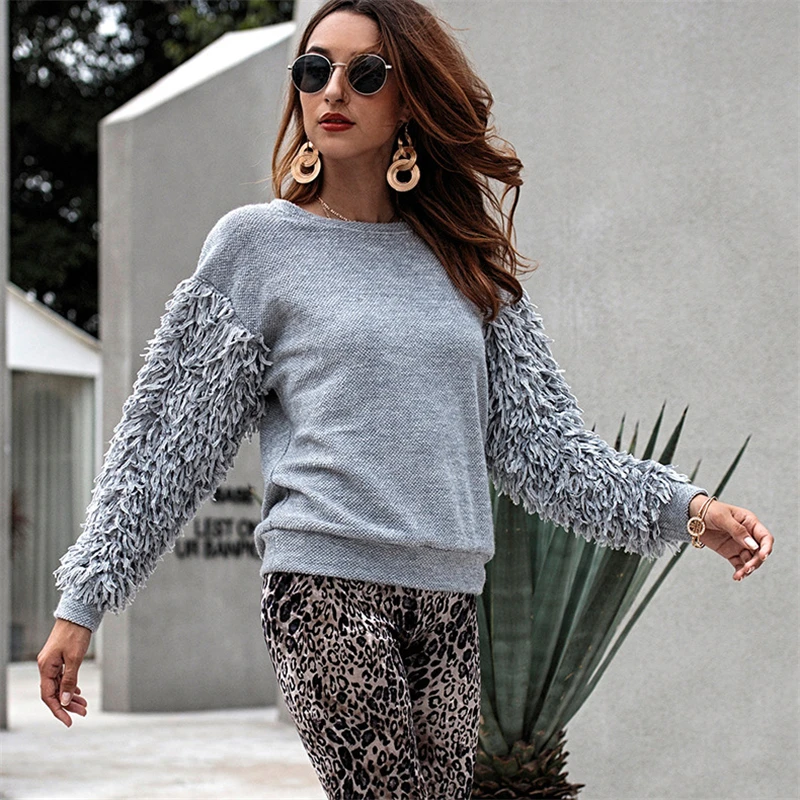 Свободные вязаный свитер повседневное элегантный круглый средства ухода за