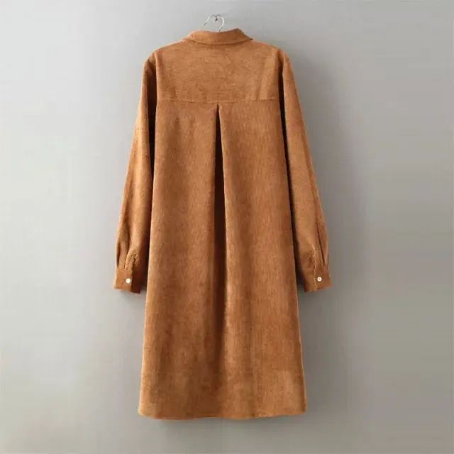 Женские винтажные вельветовые рубашки с длинным рукавом весенне осенние