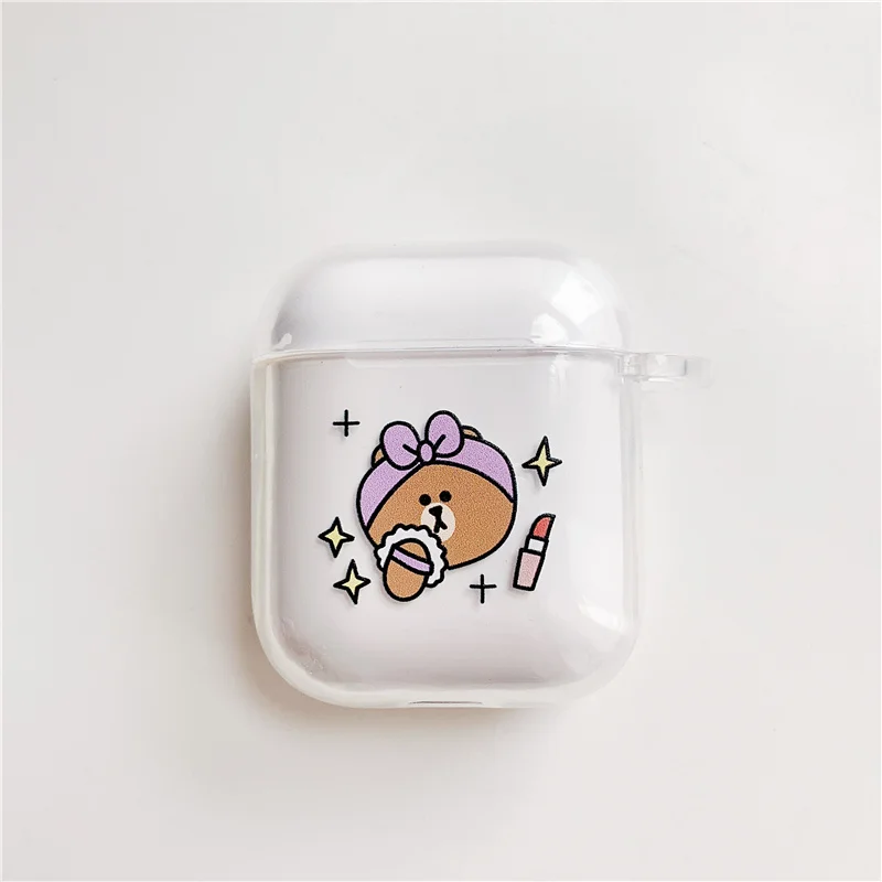 Медведь bluetooth гарнитура Защитная крышка для apple airpods Care Bears Мягкий силиконовый чехол беспроводные наушники зарядки кожи