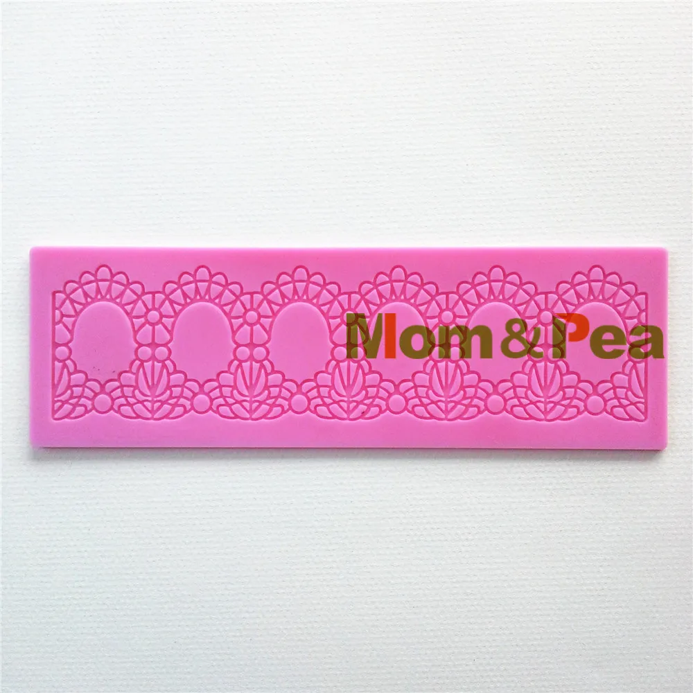 Mom & Pea GX130 Бесплатная доставка силиконовая кружевная форма для украшения торта в