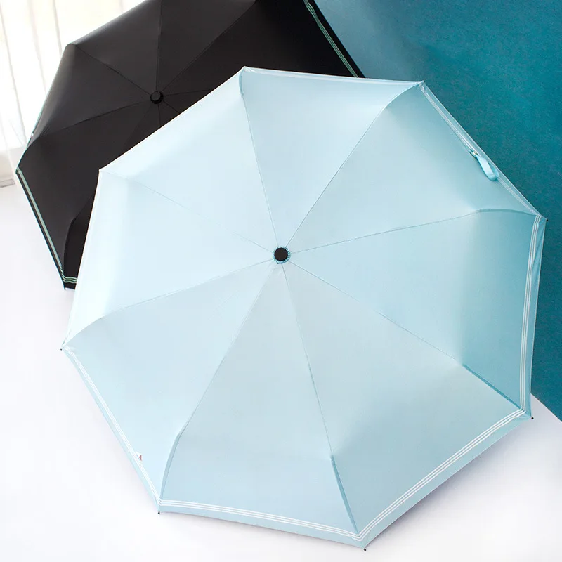 Маленькие свежие зонты от УФ-лучей защита солнца с черным покрытием для