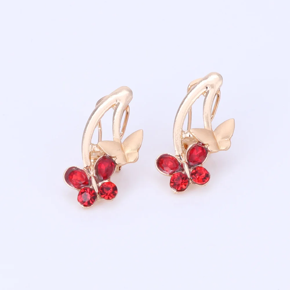 Модные свадебные комплекты ювелирных изделий золотого цвета Горячая Распродажа