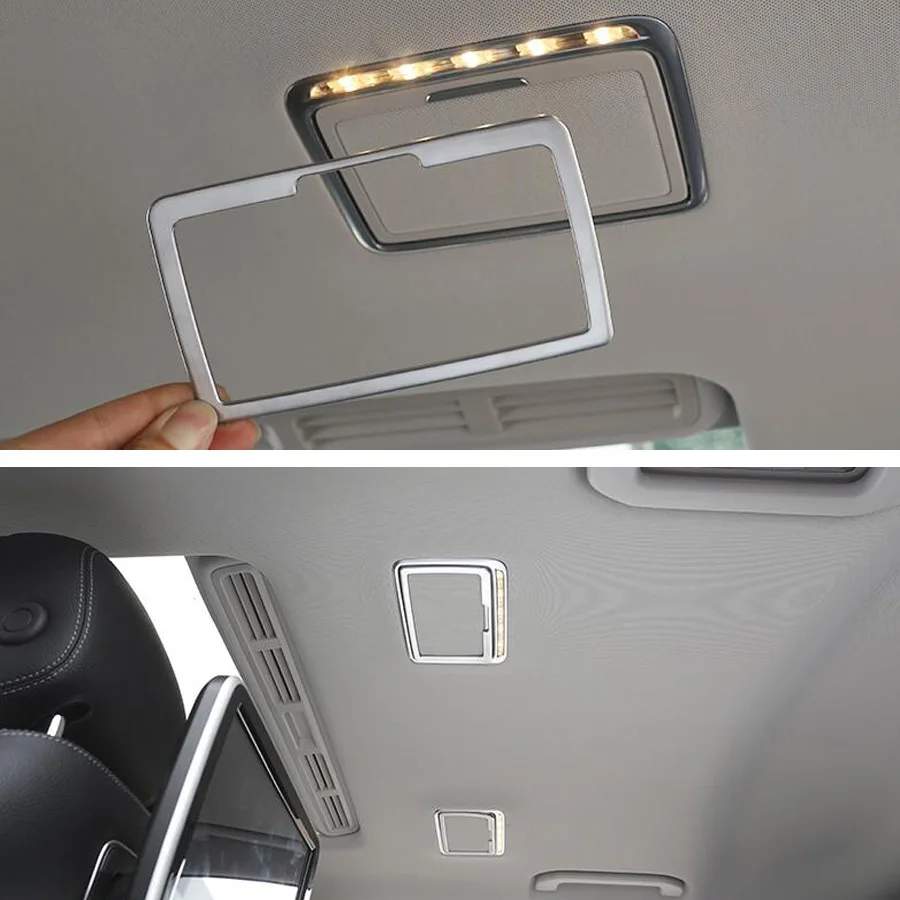 

For Mercedes Benz E Class W213 E200l 300 2016-2018 Car Interior Rear Reading Light Lamp Frame Trim Styling Parts ABS