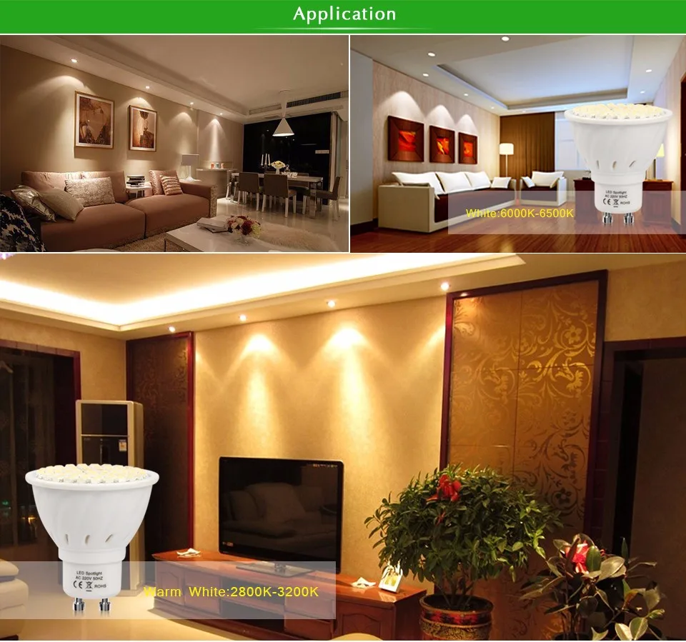 Высокая яркость GU10 светодиодные лампы 220 В 550-600lm 2835 SMD 60leds лампы термостойкие Пластик/Стекло средства ухода за кожей для внутреннего освещения