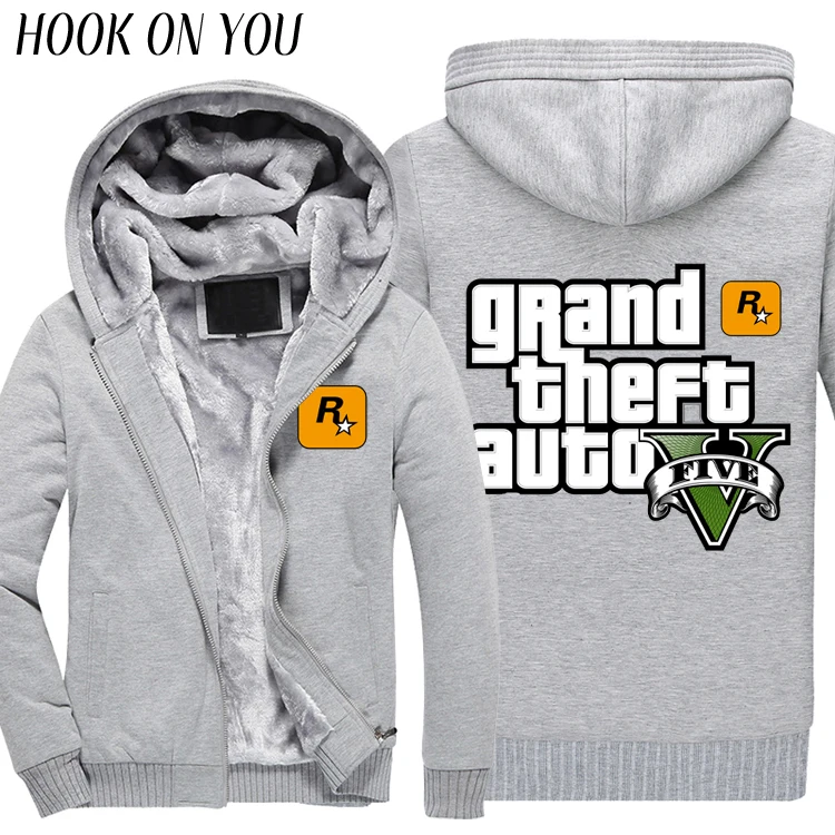 8 Grand Theft Auto GTA GTA5 толстовки кофты осень зима флисовая куртка ТВ игры на молнии Одежда - Цвет: 8
