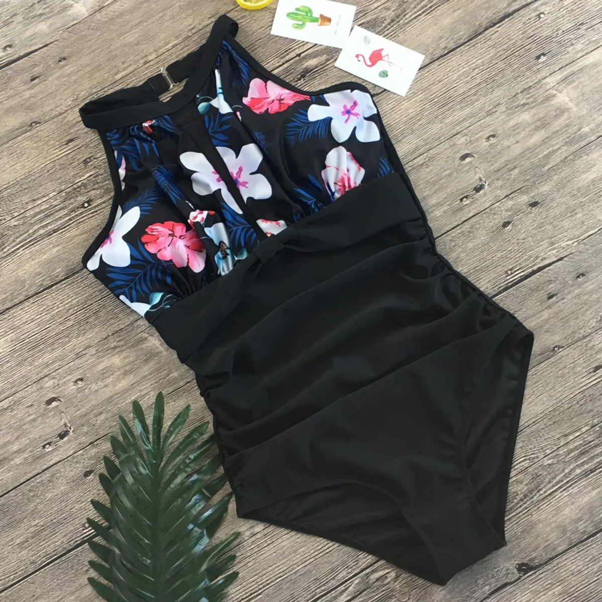 Женский цельный купальный костюм бикини бюстгальтер с вкладышами пуш ап