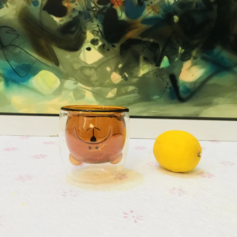 

Creative double-glazed mug Fashion cute cartoon bear cups kid tea milk coffee mug Indoor office high quality Gift Cups Drinkware