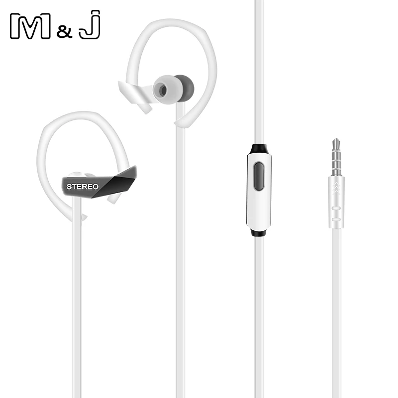 M &amp J M05 3 5 мм Super Bass Проводные спортивные наушники стерео для бега с микрофоном ПК