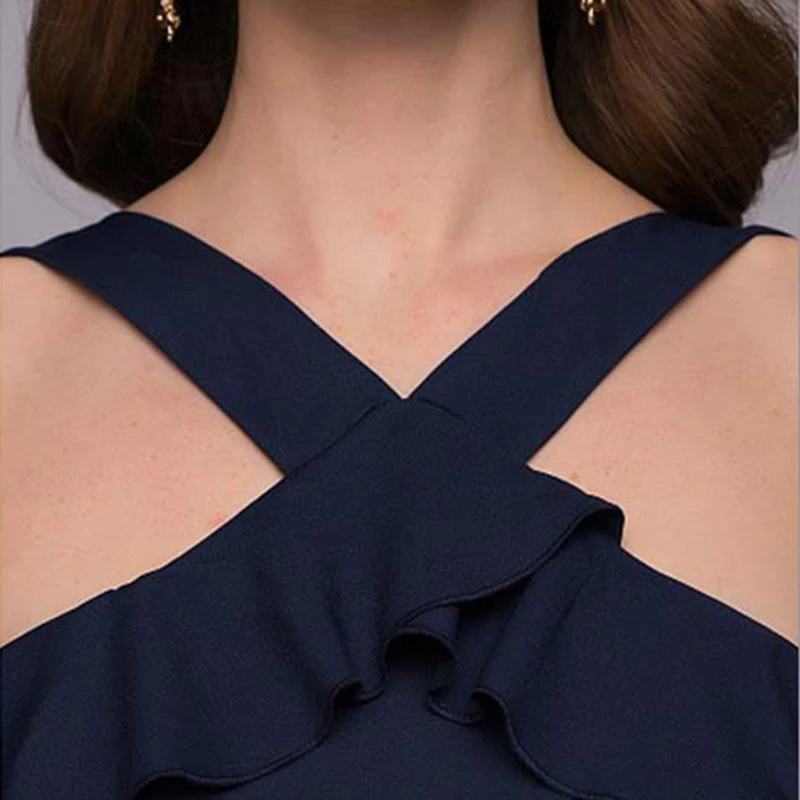 Соблазнительный комбинезон на бретелях без рукавов с открытой спиной Длинные