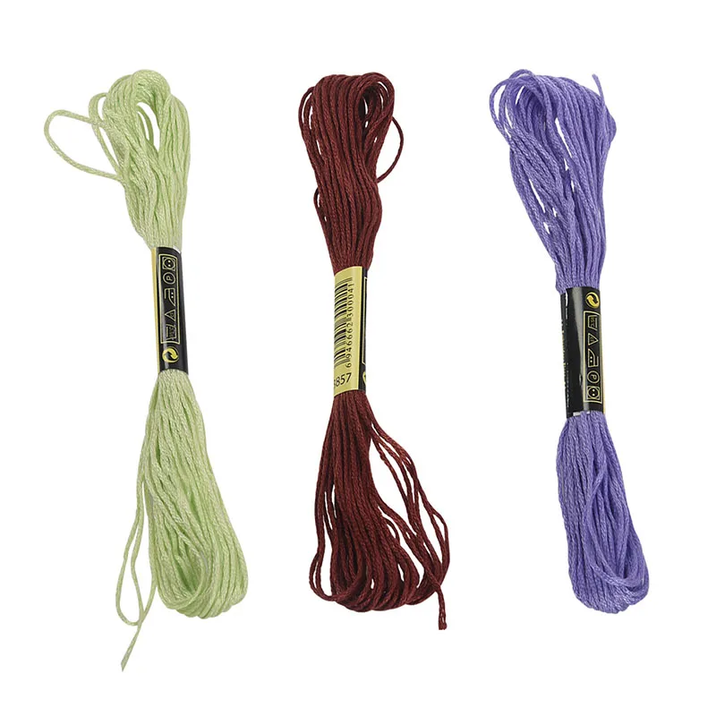 100 косички цветная вышивка нить хлопок крест инструмент для вышивки швейная