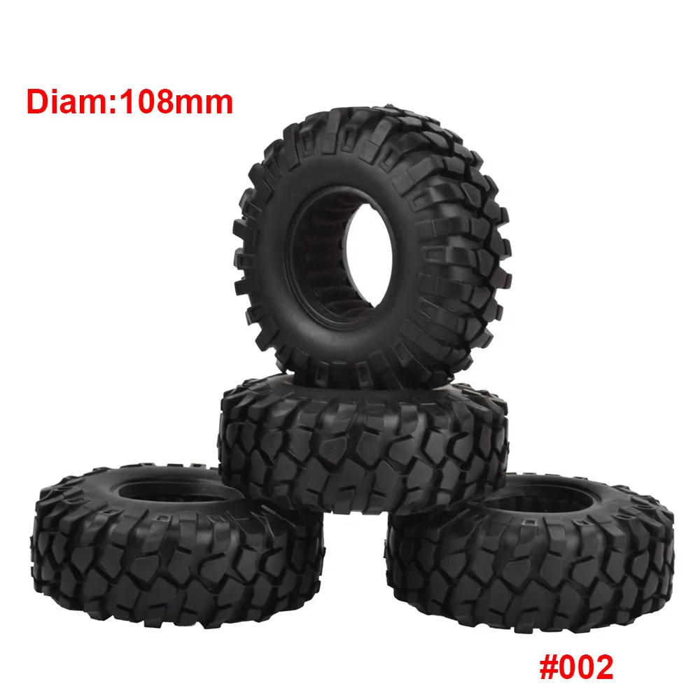 002 RCAIDONG 4 шт. 1," резиновые камни шины/колеса шины для осевой SCX10 90046 90047 TRX4 Tamiya CC01 D90 D110 1:10 RC Рок Гусеничный - Цвет: 002
