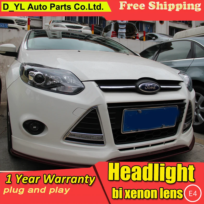 DY_L стайлинга автомобилей передняя фара для Ford Focus 2012 светодиодный фары DRL H7/D2H
