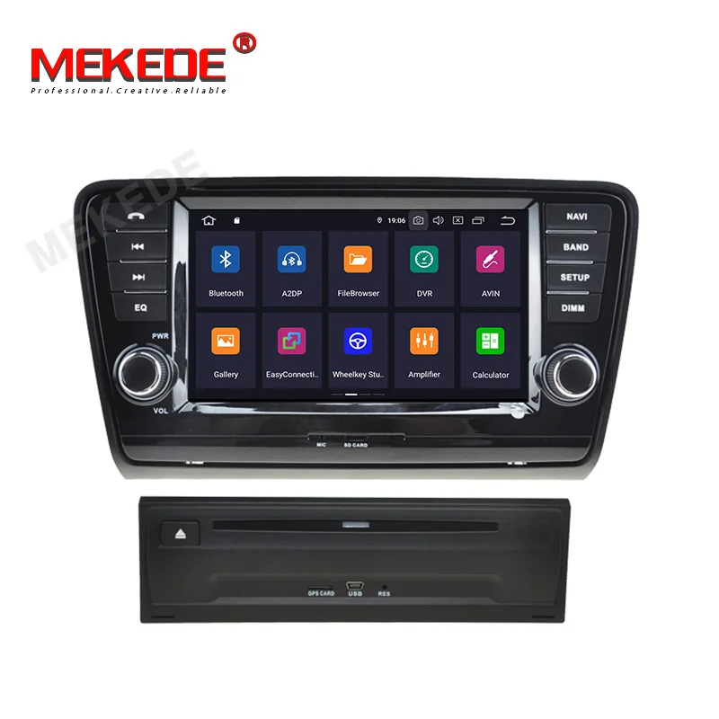 Android 9 0 8 &quot2din автомобильный gps Навигатор Радио Coche плеер для SKODA Octavia 2013 2018 A8 с wifi