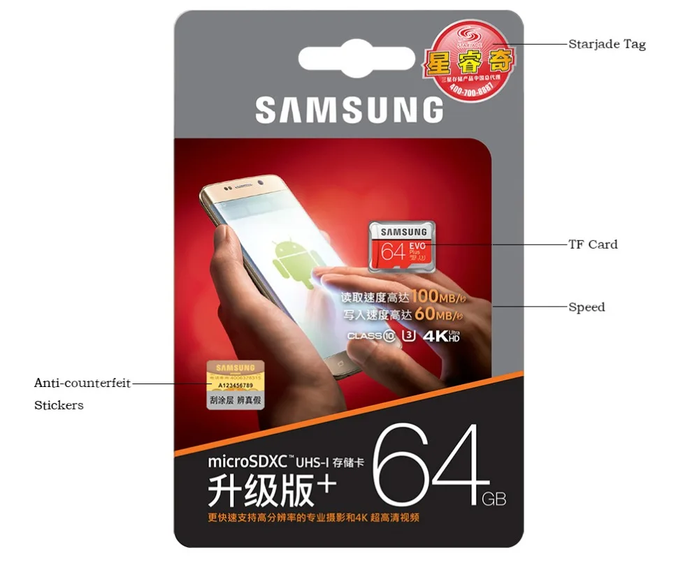 Карта памяти SAMSUNG Micro SD 256 ГБ 32 ГБ 64 Гб 128 ГБ U3 U1 4K SDHC SDXC класс EVO+ класс 10 C10 UHS TF карты транс флэш microsd