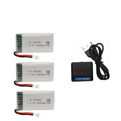 3pcs 5in1 6 шт./компл. 3,7 v 1200mAh с Зарядное устройство блоки для SYMA X5 X5C X5SC X5SH X5SW Дрон Quodcopter запасной литий-полимерный Бэтти Запчасти 3,7 v - Цвет: 3pcs 5in1