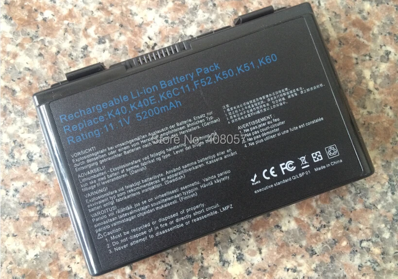 Аккумулятор для ноутбука ASUS K50 K50A K50AB K50AD K50AE K50AF K50C K50IJ K50IN K40 K40E K40IJ K40IN | Компьютеры и