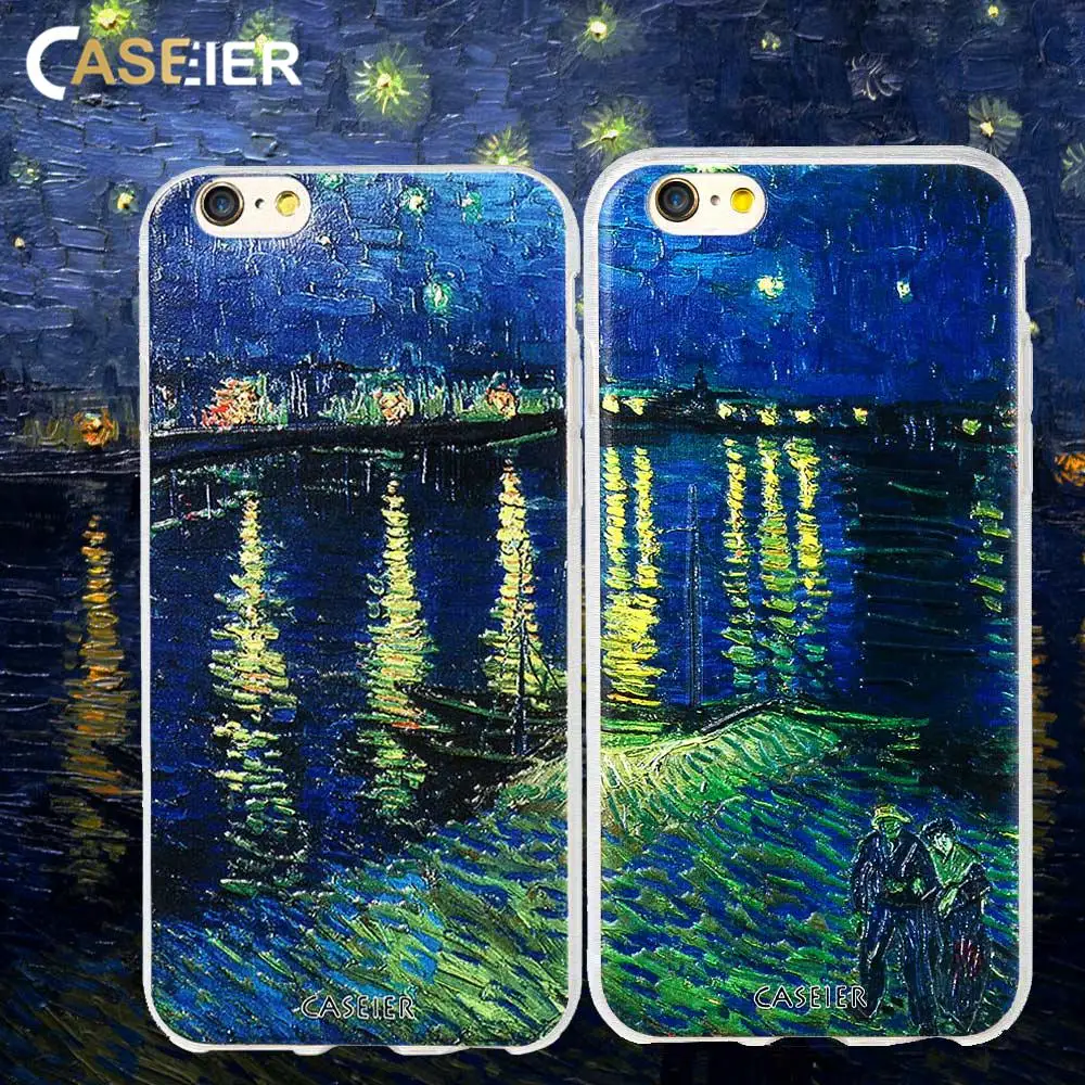 Caseier Книги по искусству телефона чехол для iPhone X Мягкий силиконовый рисунком Ван