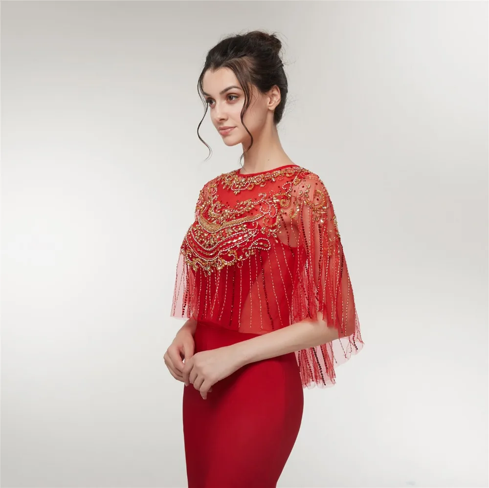 Женское вечернее платье Forevergracedress красное русалки украшенное жемчужинами и