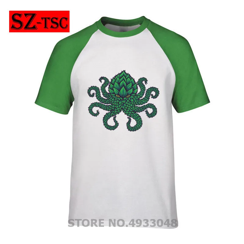 2019 забавная футболка милые футболки Hoptopus Octopus для мужчин и женщин 100% хлопок