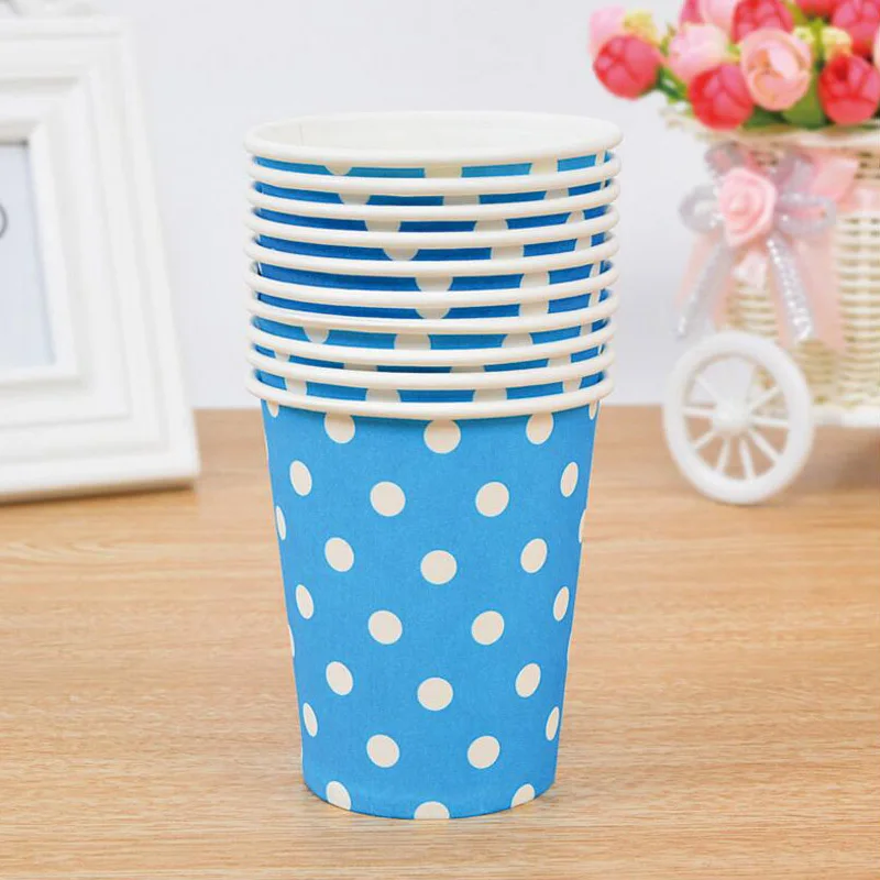 НОВЫЕ одноразовые бумажные чашки 10 шт. разлагаемые желтые синие красные