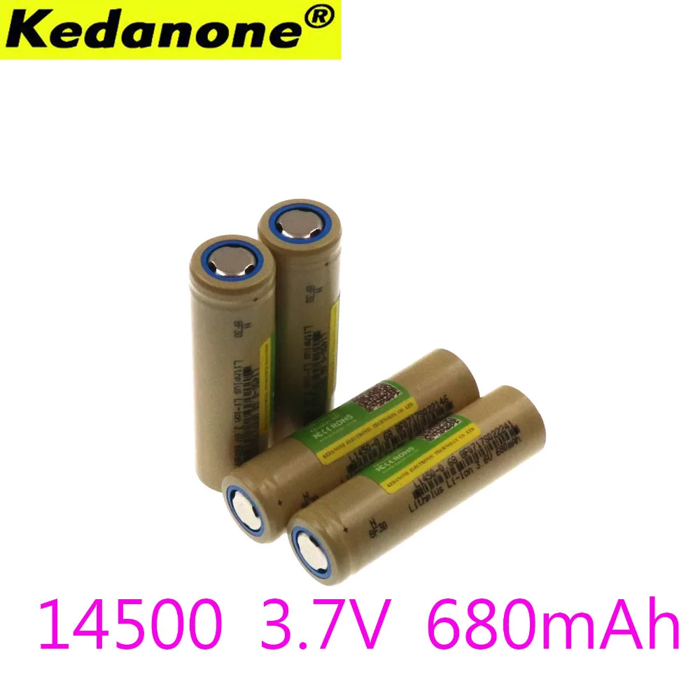 Плоская верхняя батарея Kedanone 14500 US14500 680 мАч 3 7 в перезаряжаемые литий ионные