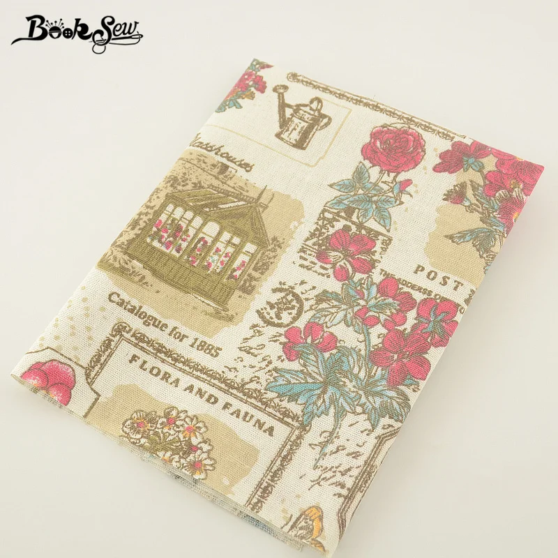 

Booksew Home Textile Print Flowers Cotton Linen Fabric Sewing Material Tissu Tablecloth Bag Curtain Cushion Pillow Zakka CM