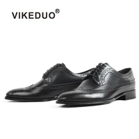 handmade vikeduo 2020 new blake shoes men black full brogue shoe wedding office formal footwear patina derby zapatos de hombre