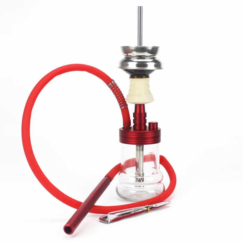 Портативный набор кальяна с курительной трубой Narguiles Sheesha Chicha стеклянный кальян алюминиевый сплав путешествия кальян SH174