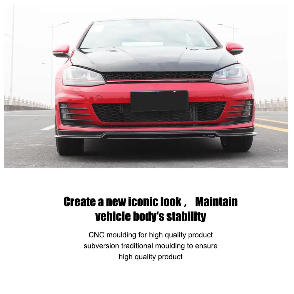 Углеродное волокно для переднего бампера для губ, спойлер для VW Golf 7 VII MK7 GTI Бампер