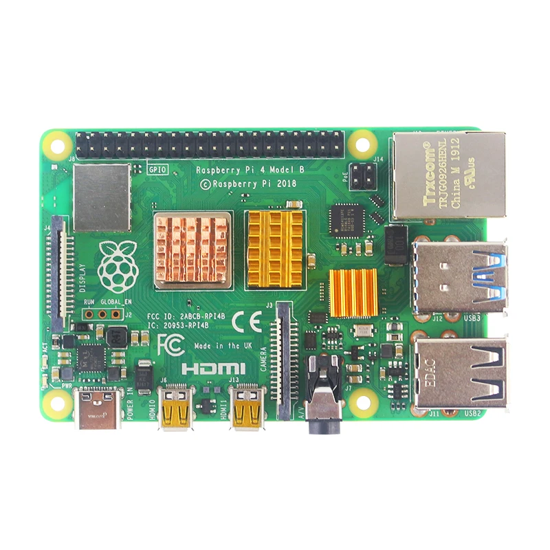 Raspberry Pi 4 теплоотвод 3 шт. 4B Cooper Алюминий теплоотводящий кулер охлаждения