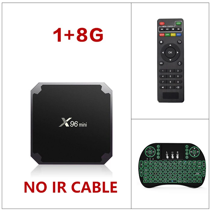 X96 Мини Android 9,0 Смарт ТВ приставка 2,4G Wifi S905W Четырехъядерный 4K 1080P Full HD Netflix медиаплеер 64 бит X96mini приставка - Цвет: 1G-8G-Keyboard