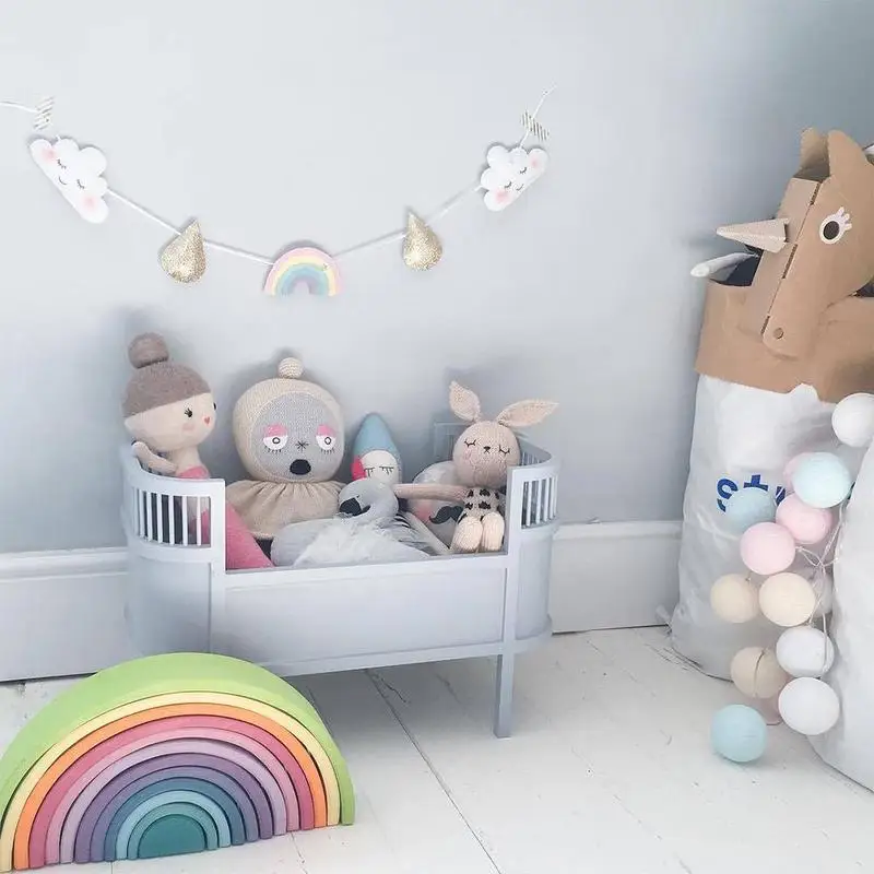 1 шт. Звезда Луна облака гирлянды веревка для детской комнаты украшение на стену