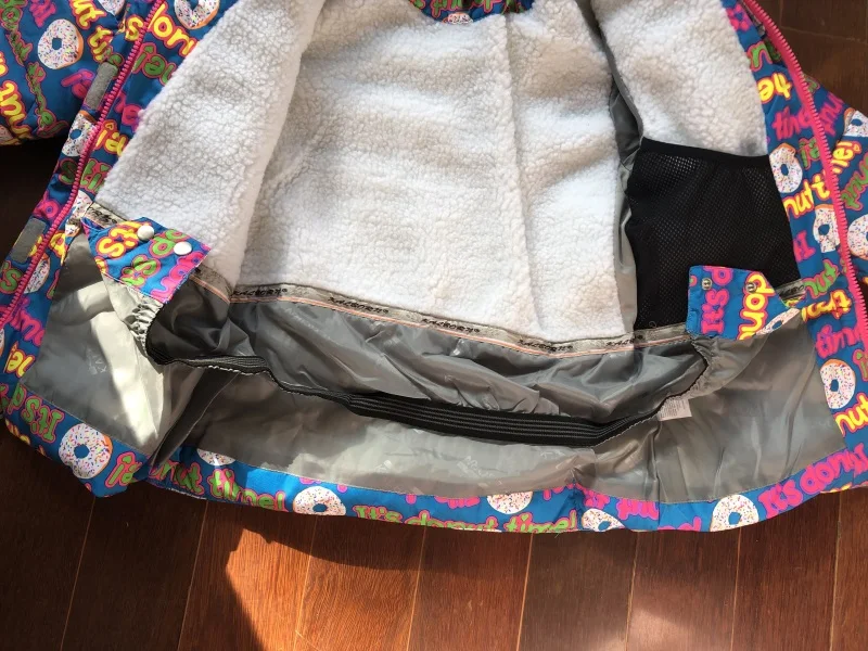 Утепленная флисовая лыжная куртка для маленьких девочек до 30 градусов