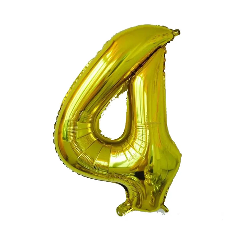 32 inch Gold Number Foil Balloon Digit Helium Ballons Wedding Birthday Decoration Air Kids Party Favor Supplies | Дом и сад