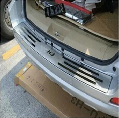 Нержавеющая сталь заднего бампера Протектор Подоконник для 2009 2012 Great Wall Haval H3