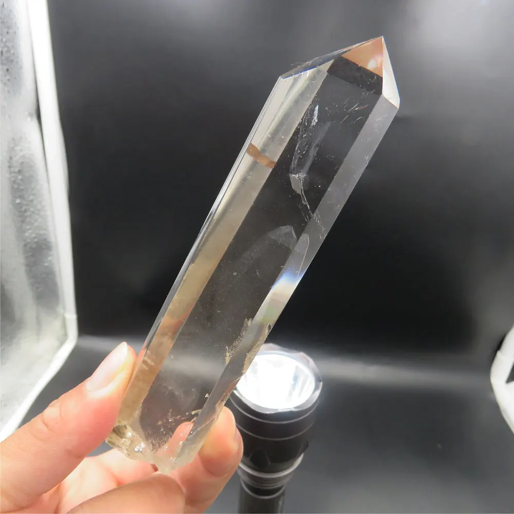 

97g 100% Natural Clear Quartz Single Terminated Crystal Wand +Ghost Pyramid Mountain Layers Reiki Healing Mineral Specimen