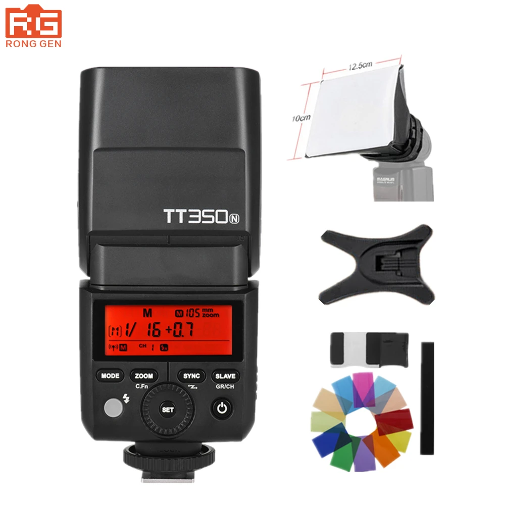 Вспышка для камер GODOX Mini TT350N TTL HSS 2 4 ГГц TT350 + X1TN триггер Nikon d750 d7000 d7100 d5100 d5200 d5000 d3200