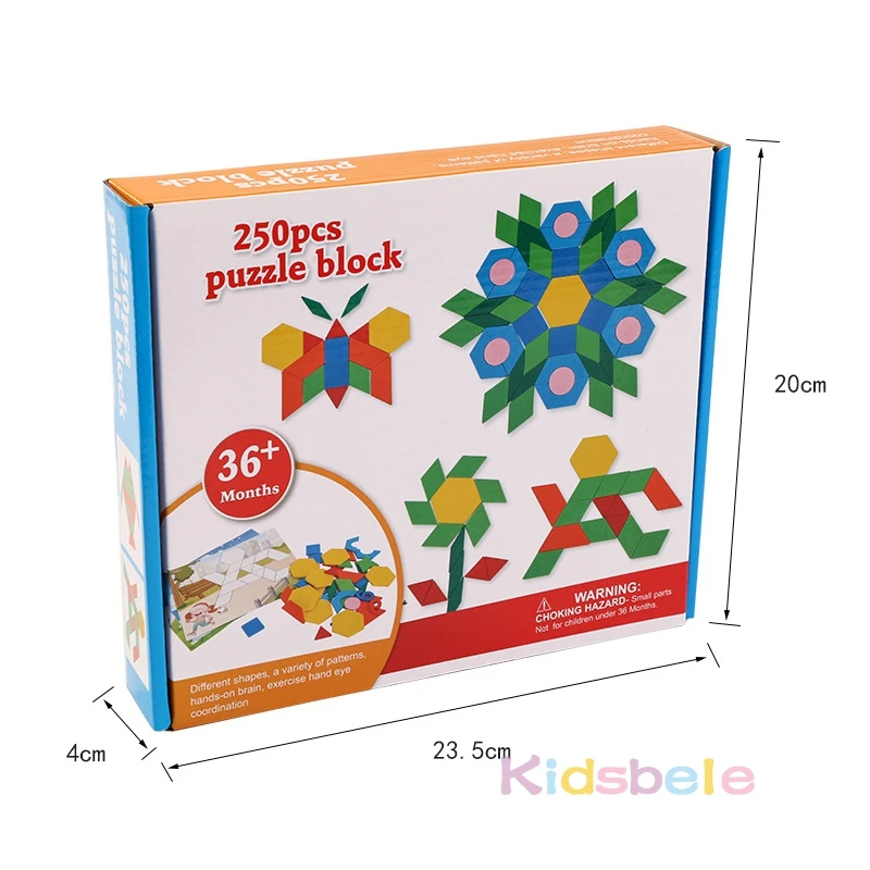 3D деревянные головоломки Обучающие игрушки Монтессори 250 шт. Классическая игра детская головоломка Танграм доска головоломки подарки для детей