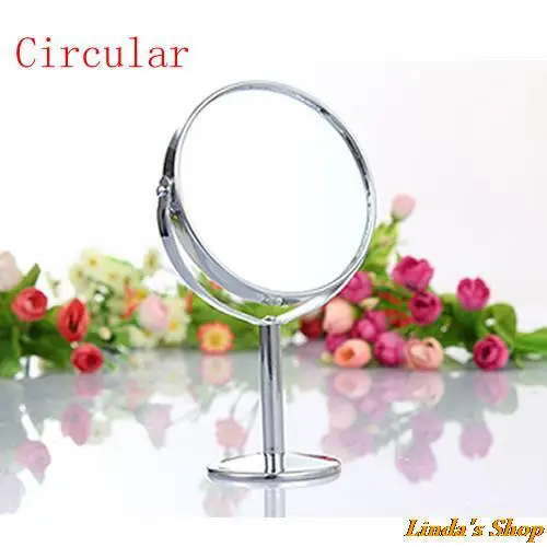 Портативное косметическое зеркало для женщин нормальное и увеличительное