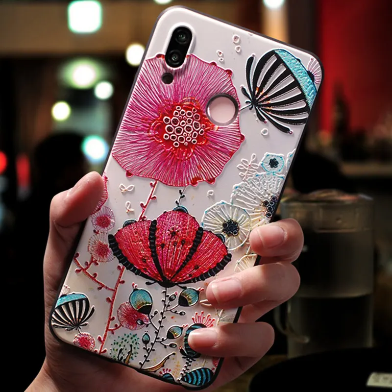 BONVAN рельефный чехол для huawei Nova 3 3i 3e чехол мягкий силиконовый Nova 2 2s цветочный матовый huawei Honor 10 View 10 V10 Cover Coupe