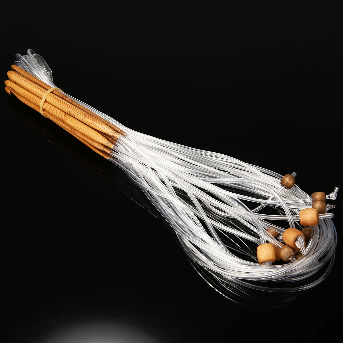 12 шт./компл. натурального бамбука гибкий афганский тунисский ковер вязальные