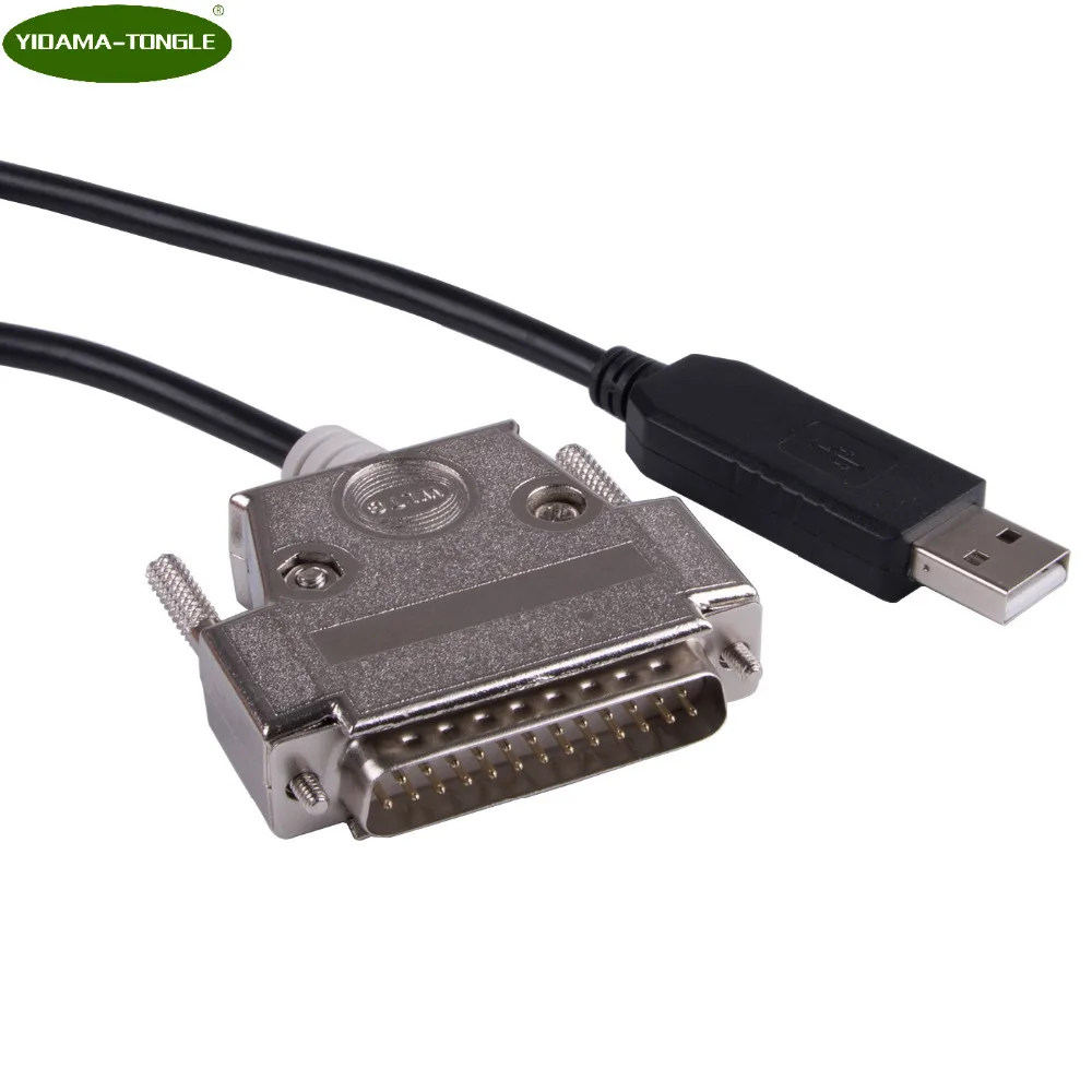 Ftdi Chip Usb para Rs232 25 Pinos Db25 Conector Macho Adaptador Serial Controle Cnc Cabo de Programação Compatível com Espaço Cabos de computador e conectores