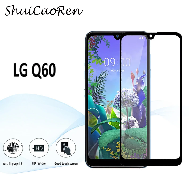 10 шт/партия 3D полный Клей закаленное стекло для LG Q60 полное покрытие 9 H защитная