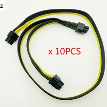 10Pcs Modular PSU Power Supply Cables PCI e Molex 6pin to 2 PCI-e 8 pin 6+2pin PCI Express Internal Splitter Ribbon Miner Cable