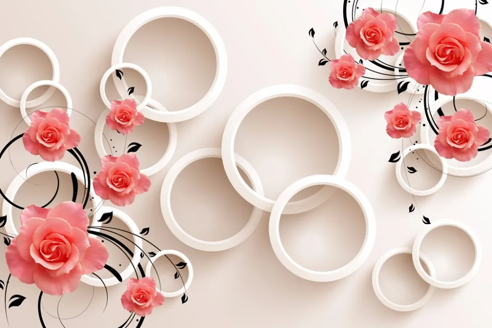 

Romantic Window Curtains Custom Photo Curtains Living room Bedroom purple rose Beautiful Printing Polyester/Cotton Drapes